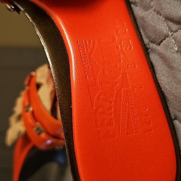 SALVATORE FERRAGAMO  WEDGE SANDALS *Certification paper included. - Picture 6 of 9